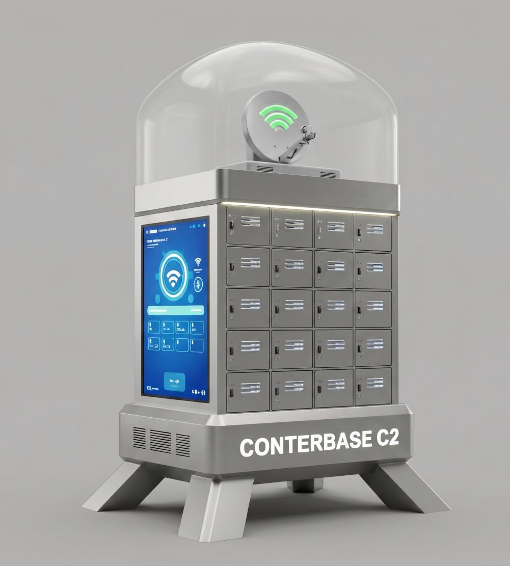 Smart Generator Modul C2 із супутниковим куполом і digital signage